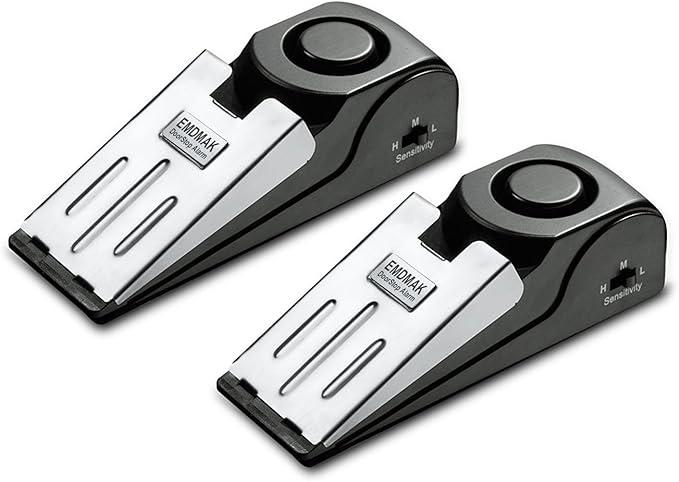 Door Stop Alarm, Door Stopper with 120DB Security Alarm, Floor Wedge Doorstop for Travel Apartment Home House (Pack of 1)