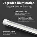 16-Pack Fluorescent Light Bulbs Replacement 4FT, T8 LED Bulbs 4 Foot Type A+B, 24W (65W Equivalent) 3200LM, 5000K Daylight, 48 Inch Tube, F32T8 or F40T12 LED Replacement, Non-Dimmable