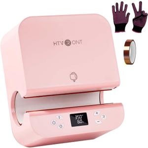 HTVRONT Auto Tumbler Heat Press Machine - Mug Heat Press Heat Up Fast & Even, Professional Tumbler Press High-Security for 2.95-3.18inch Sublimation Tumblers, Cups, Glasses and Mugs (Pink)