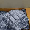 RECYCO Luxury Velvet Quilt Set King Size Bedding Sets, Ultra Soft Velvet Comforter Set, Lightweight Channel Box Stitch Oversized Bedspread Coverlet for All Season, with 2 Shams, Stormy Blue