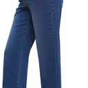 fitglam Women's Maternity Jeans Straight Leg Relaxed Fit Over Belly Pregnancy Denim Work Pants Maternity Clothes with Pockets (A01: 26'' Dark Blue, Small)