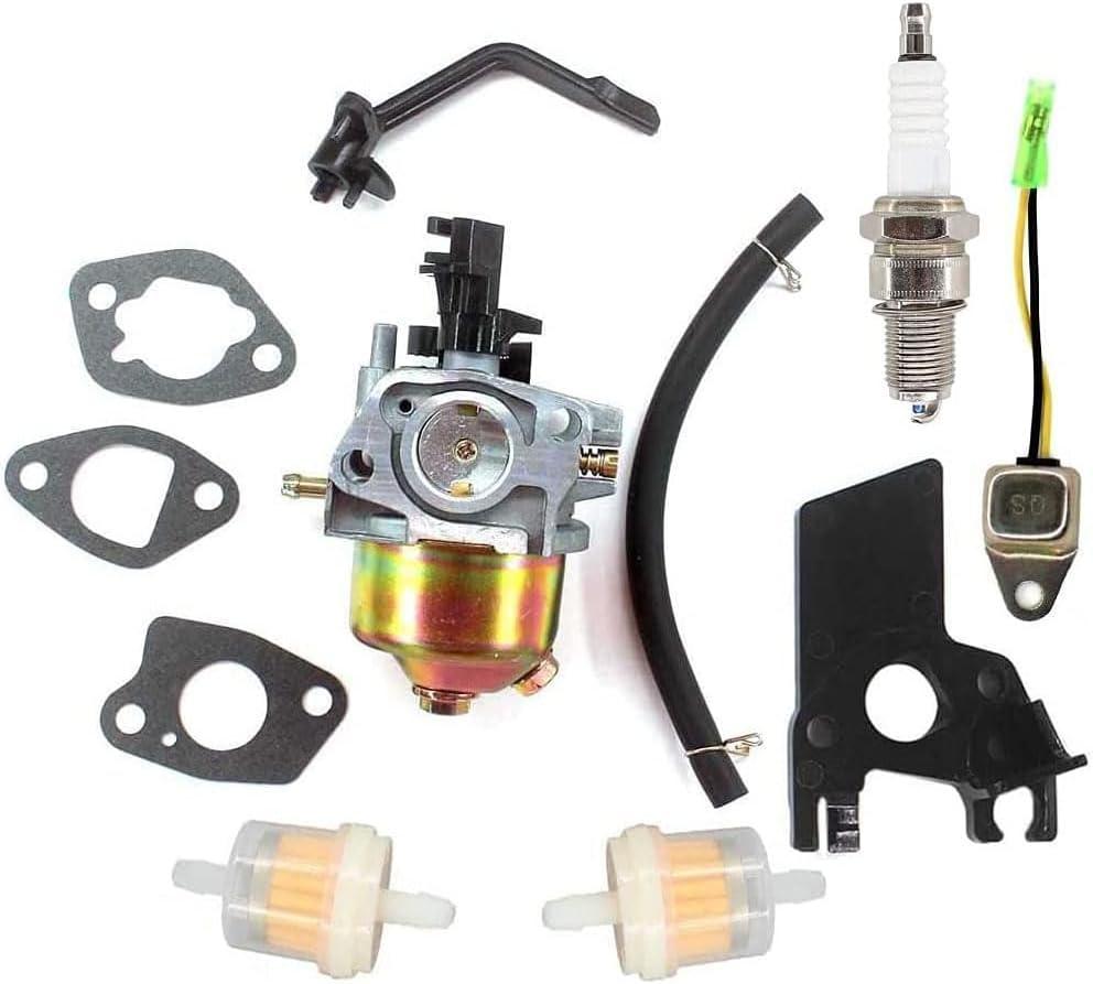 AISEN Carburetor for ETQ TG32P12 TG28P41 TG32P31 Generator 16100-170-00 Insulator Gasket Fuel Filter Fuel Line Spark Plug Oil Alert Sensor