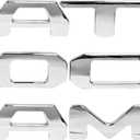 Tailgate Insert Letters Badges Replacement for Tacoma 2024 2025 3D Raised Rear Emblem Decals Come with Adhesive Backing (Not for Tacoma 2013-2023 Small Size)-Silver