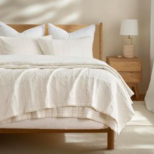 Stonewashed Cotton Quilt Set King Size, Ultra Soft Oversized Bedspread Coverlet Set, Lightweight Crinkle Box Stitch Bedding Sets for All Season, with 2 Shams, Ivory White (King/Cal King (108" x 96")) Stonewashed Cotton Quilt Set King Size, Ultra Soft Oversized Bedspread Coverlet Set, Lightweight Crinkle Box Stitch Bedding Sets for All Season, with 2 Shams, Ivory White (King/Cal King (108" x 96"))