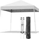 Oneofics Canopy Tent, 10X10 FT Pop Up Canopy Outdoor Instant Tent Slant Legs with Carrying Bag, Portable Gazebo Shelter for Patio Deck Garden and Beach - 8X8 FT Canopy Cover (White)