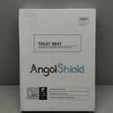 Angel Shield Elongated Wood Toilet Seat with Quiet Close,Easy Clean,Quick-Release Hinge, Elongated, Dark Walnut , 18.5"