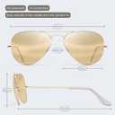 Livho Sunglasses for Men Women Aviator Polarized Metal Mirror UV 400 Lens Protection