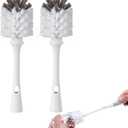 Bottle Brush Replacement Head Compatible with OXO,Flexible Dish Brush Refill Head Compatible with OXO,2PCS,Large Size(Brush Head Only,Handle Not Included)