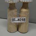 10 inch WOODEN CANDLE HOLDERS, SET OF 2