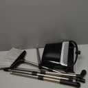 Broom with Dustpan Combo Set 54 Long Handle Household Dust Pan for Home Office Kitchen Cleaning Black & Grey