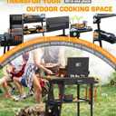 Upgraded Heavy-duty Foldable Grill Stand for Blakcstone, 17" & 22", Height Adjustable, Grill table Desiged for Outdoor BBQ Backyard Camping