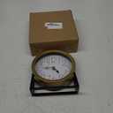 Modern Golden Table Clock on Stand, Decorative Desk and Shelf Clock, Mantel Clock Farmhouse Clock Non-Ticking, Home Dcor for Living Room, Bedroom, Bedside, Desk, Gift Clock (Gold)
