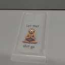 CCFUNCASE Compatible with iPhone 14 Pro Max Case Clear Cute for Women - Rugged Phone Cases Funda Protector Cover Skin (Brown Bradypod Sloth Meditating)