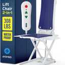 AYDMED 2-in-1 Lift Chair | Portable Cordless Rechargeable Electric Floor & Bath Chair Lift | Strong & Secure Engineering | Advanced Lifting Power with 308 lbs Lift Capacity | Waterproof & Dustproof