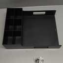 Mind Reader Utensil Napkin & Plate Holder, Silverware Organizer, Serving Tray, Plastic, 11.25" L x 15.25" W x 4.5" H, Black