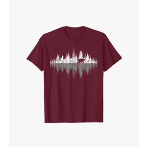 Trees Reflection Wildlife Nature Animal Bear Outdoor Forest T-Shirt Size M