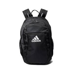 adidas Defender Sports Backpack with Shoe Compartment, Soccer Bag, Black/White, One Size
