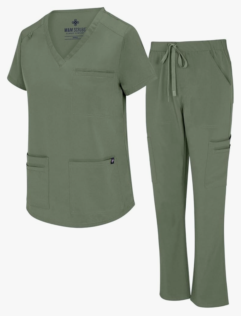 Natural Uniforms Womens 11 Pocket Cool Stretch Cargo Scrub Set XL