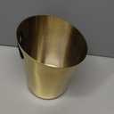 Stainless Steel Champagne Bucket - Stainless-Steel Beverage Tub - Diagonal Ice Bucket with Handle for Cocktail Bar, Wine, Home Bar Accessories, Parties - 4 Quarts Golden