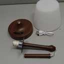 IP65 Waterproof Shower Lamp for Bathroom, Cordless Lamp Rechargeable Battery Operated, 3-Colors Dimmable Wireless Touch Lamp for Bathtub, Shower Light, Bath Light and Relaxing Routines, 1 Pack (Small, Walnut)