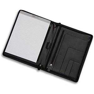 Lefty's Zippered Left-Handed Black Eco-Leather Padfolio