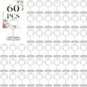 Sherr 60 Pcs Table Number Holder Mini Place Card Holder 2 Inch Table Number Stands Office Memo Holders Name Card Holder Clips Wire Photo Holder Sign for Wedding Menu Picture(Silver)