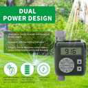 Hose Timer, Zuomeng Water Timer for Garden Hose with Dual Power System, Leak-Proof Design, Smart Irrigation Controller with Rain Delay, Auto & Manual Watering Modes for Lawn & Garden, Green