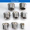 2 Pcs Stainless Steel Bushing 3/4" Male to 1/4" Female, 3/4" to 1/4" NPT Adapter Hex Reducing Pipe Adapter Fitting Stainless Steel Fitting Pipe Hose Tube Adapter Convert