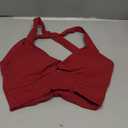 Bikini Tops for Women Cropped StrapCore Tankini Tops Beach Padded Knot Twist Cut Out Adjustable Swimwear Top Only