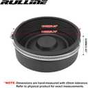 RULLINE 2PCS 5" Flexible PVC Cap with Stainless Steel Clamps Sewer Cleanout Cap Black PVC Pipe Cap