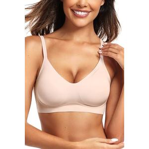 Vertvie Womens Seamless Bra No Underwire Comfort Push Up Bras Buttery Soft Wireless Bralette Full Coverage Sport Everyday Bra
