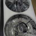 Crystal Chandelier Ceiling Fan with 3-Light, Farmhouse Fandelier with Remote - Silent DC Motor, K9-Crystal, Wood Blades, 3-Speed and Timing, Energy-Efficient Ceiling Fans for Living Room (52" Black)