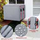 UNUN Window Air Conditioner Covers for Outside , AC Unit Covers Outdoor 25.5W x 17H x 21D Inches