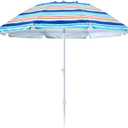 beach umbrella with sand anchor,UPF 50+protection,8 ribs, beach umbrellas for sand portable,with button tilt - multifunctional outdoor sunshade for gardens,courtyards,and beaches.