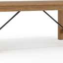 Flash Furniture Hercules Series 7' x 40" Rustic Solid Pine Folding Dining Table, Rectangular Antique Farmhouse Dining and Event Extension Table