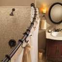 Moen CSR2160OWB 54 to 72-Inch Adjustable Length Fixed Mount Single Curved Shower Rod, Old World Bronze