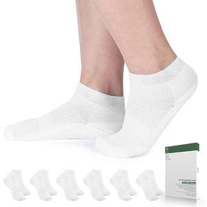 Bulinlulu Bamboo Viscose Diabetic Socks for Women&Men,6 Pairs Non Binding Diabetic Ankle Socks,Wide Socks Size 6-9 9-11