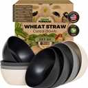 Grow Forward Premium Wheat Straw Bowls Set of 8 - Reusable 27oz Hard Plastic Cereal Bowls - Unbreakable Microwave Safe Bowls for Kitchen, Camping, RV, Dessert, Soup, Salad, Ramen - Moonlight