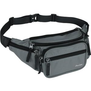 ProCase Fanny Pack Waist Packs for Men Women, Waist Bag Hip Pack for Travel Hiking Running Outdoor Sports (Medium, Grey)