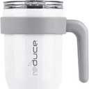Reduce Tumbler  24oz COLD 1 Mug With Lid, Straw and Handle  24 Hours Cold  Easy-Hold Handle, Vacuum Insulated, Sweat-Proof Body  Cupholder Friendly Insulated Mug  White Gloss