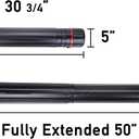 CALPALMY 2-Pack XX-Large Extendable Poster Tubes Expand from 30.5” to 50” with Shoulder Strap | Carry Documents, Blueprints, Drawings and Art | Black Portable Durable Round Storage Cases