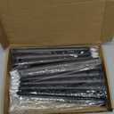 Macarrie 24 Packs Flameless Taper Candles Battery Operated 11 Inch Long Candle Light LED Flameless Candlesticks Fake Candles Flickering Tapered Candles for Valentine's Day, Wedding (Black)