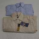 Suslo Couture Men's Adult Short Sleeve Linen Look Guayabera Button Down
 S 2 Pack