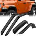 Nilight Fender Flares Extensions Set Compatible with 2018 2019 2020 2021 2022 2023 2024 Wrangler JL and JLU Unlimited 2/4 Doors (Only for Low Wheel Arches) Off-Road Widened Front Rear Flat 4 PCS (For 2018-2024 Sahara)