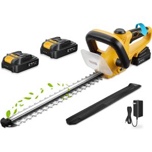 20" Hedge Trimmer Cordless for Garden, 5/8'' Blade Gap, 2×2.0Ah Batteries