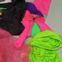 80s Outfit Women Costume Accessories Set T Shirt Shorts Tutu Skirt Neno Party Leg Warmers Headband, 5XL