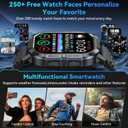Smart Watch for Men Fitness Tracker: Waterproof Military Digital Mens Watches Make Answer Call Smartwatch Android Phone iPhone Samsung Compatible Step Pedometer Running Sleep SpO2 Heart Rate Monitor