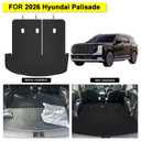 LJWAITO Cargo Liners for 2026 Hyundai Palisade & Backrest Mat,TPE All Weather Protection Trunk Mat Covering The Backrest Mat Accessories