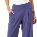 Harmony & Balance Palazzo Pants for Women, High Waisted Wide Leg Yoga Pants with Pockets, Buttery Soft Lounge Pants (Blue, M)