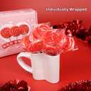 2 x Red Swirl Lollipops, 24 Count Classic Hard Candy Suckers, Individually Wrapped Sweet Treats for Snacking, Parties, Buffets, and Everyday Enjoyment (EXP 09/09/27)